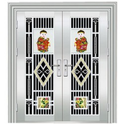 任丘市興意不銹鋼小區單元樓宇門生產廠家